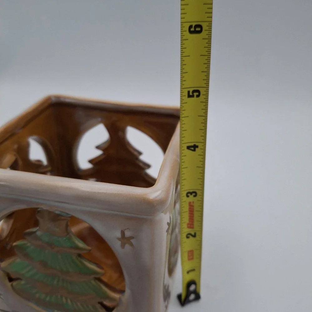 Luminessence Ceramic Votive‎ Candleholder Winter Christmas Tree 4